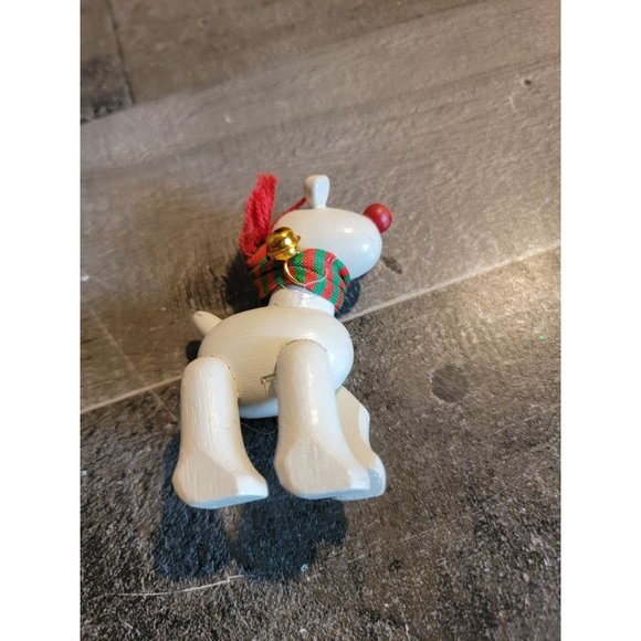 Wooden AS IS reindeer bell Rudolph xmas ornament - Picture 1 of 4